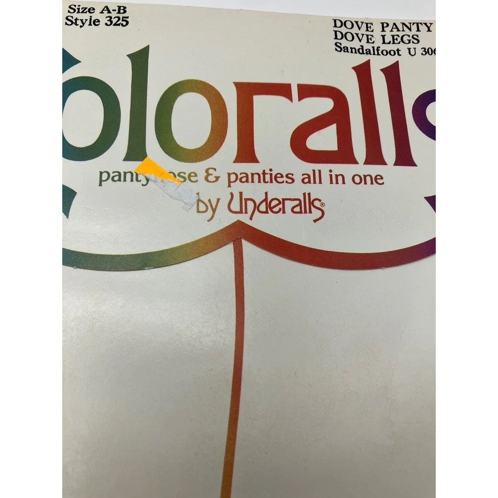 Vintage Coloralls Underalls Pantyhose Panties All In One Size A-B Style 325 DOVE